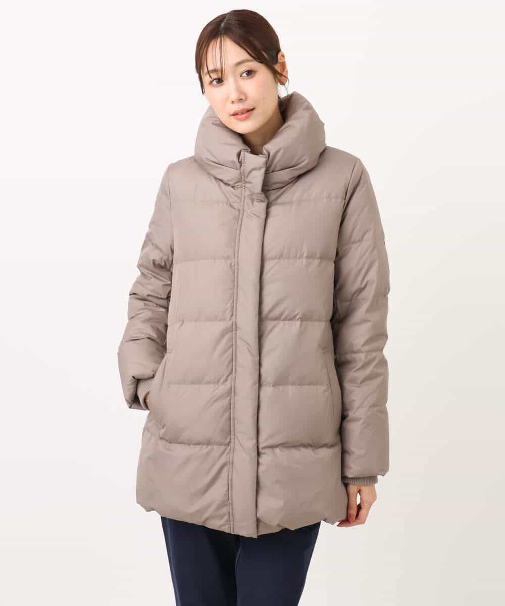 FKVAD52310 MK MICHEL KLEIN(MK ミッシェルクラン) ベーシックタフタ ミドルダウンコート/撥水加工 モカ