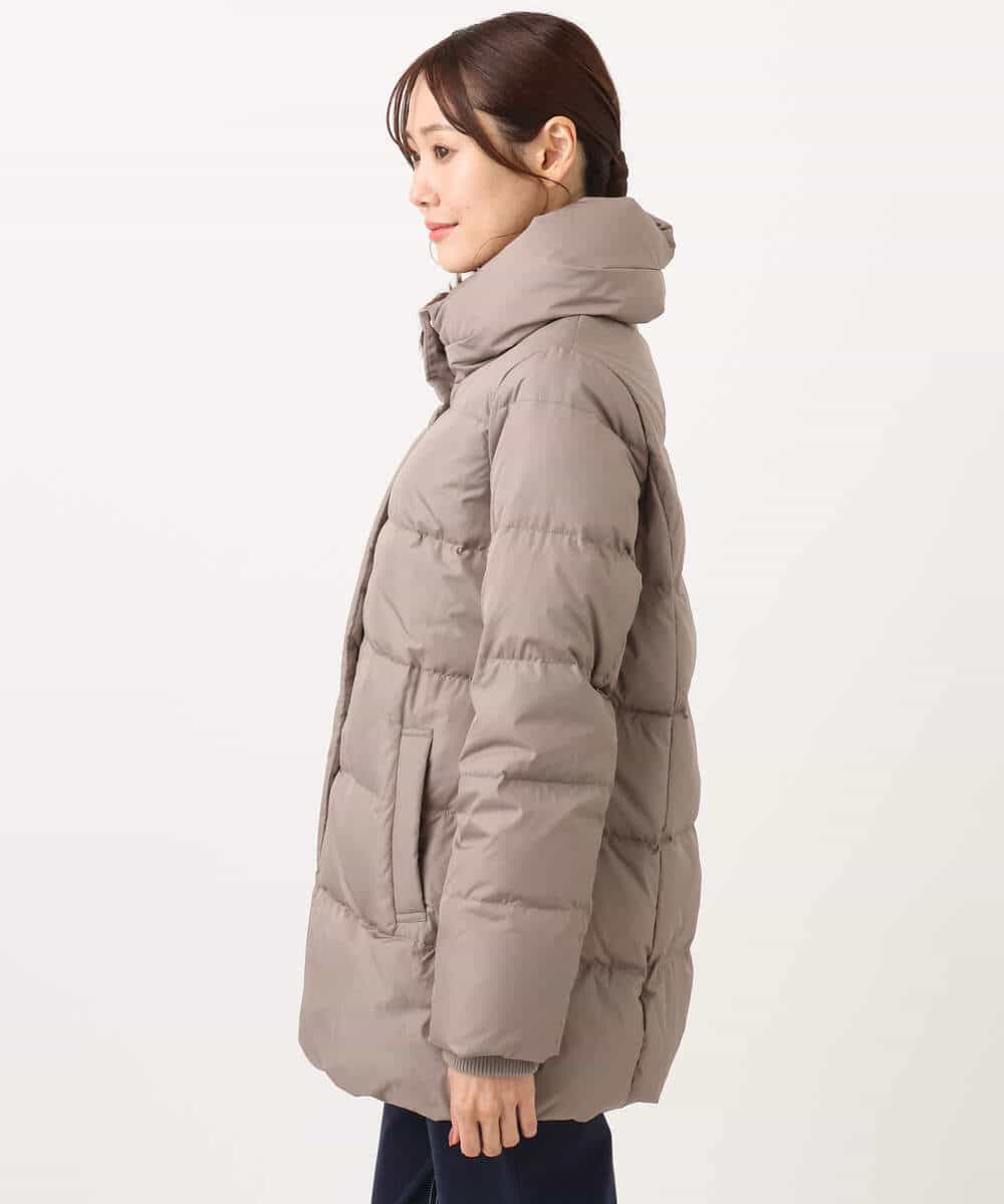 FKVAD52310 MK MICHEL KLEIN(MK ミッシェルクラン) ベーシックタフタ ミドルダウンコート/撥水加工 モカ