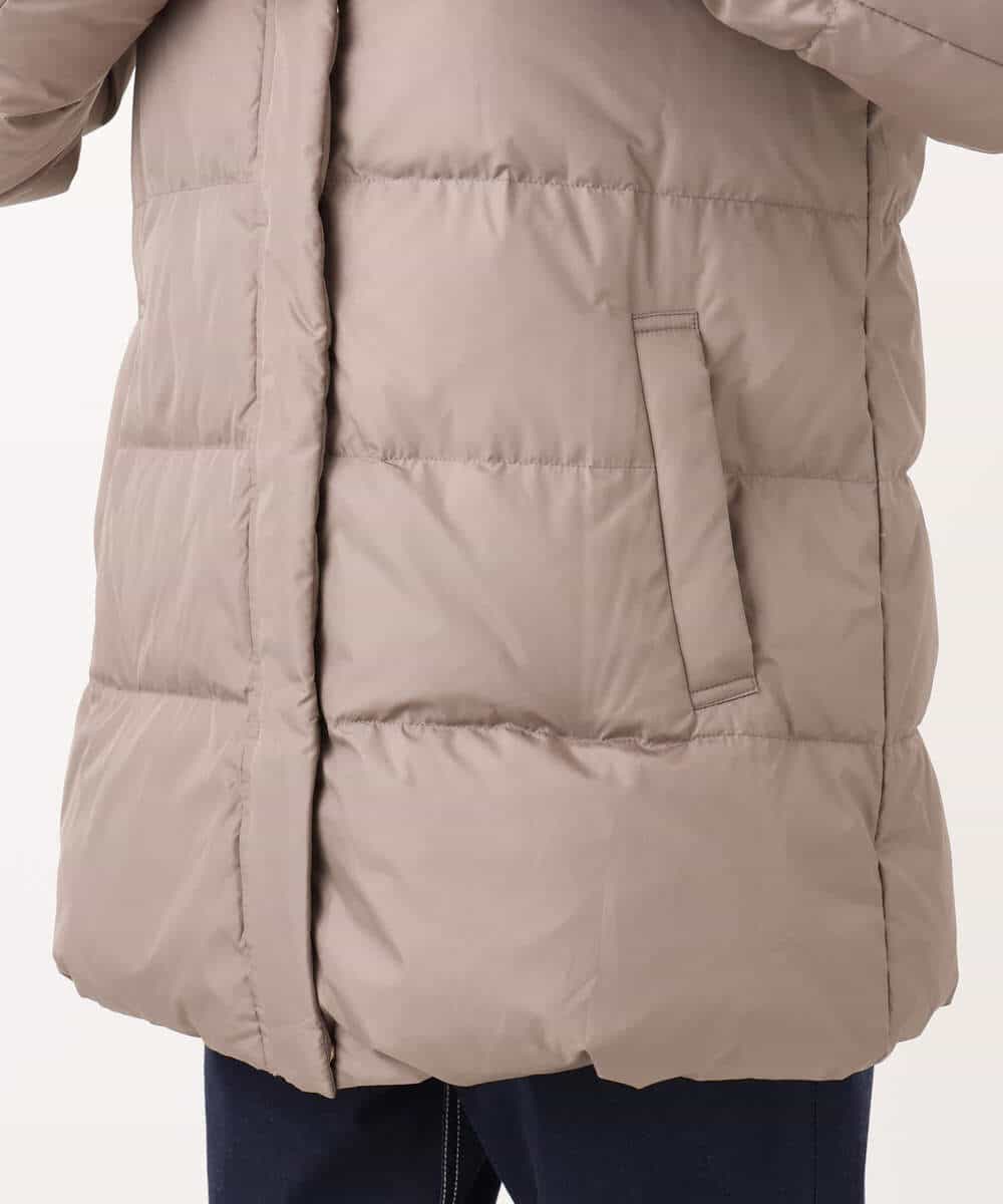 FKVAD52310 MK MICHEL KLEIN(MK ミッシェルクラン) ベーシックタフタ ミドルダウンコート/撥水加工 モカ