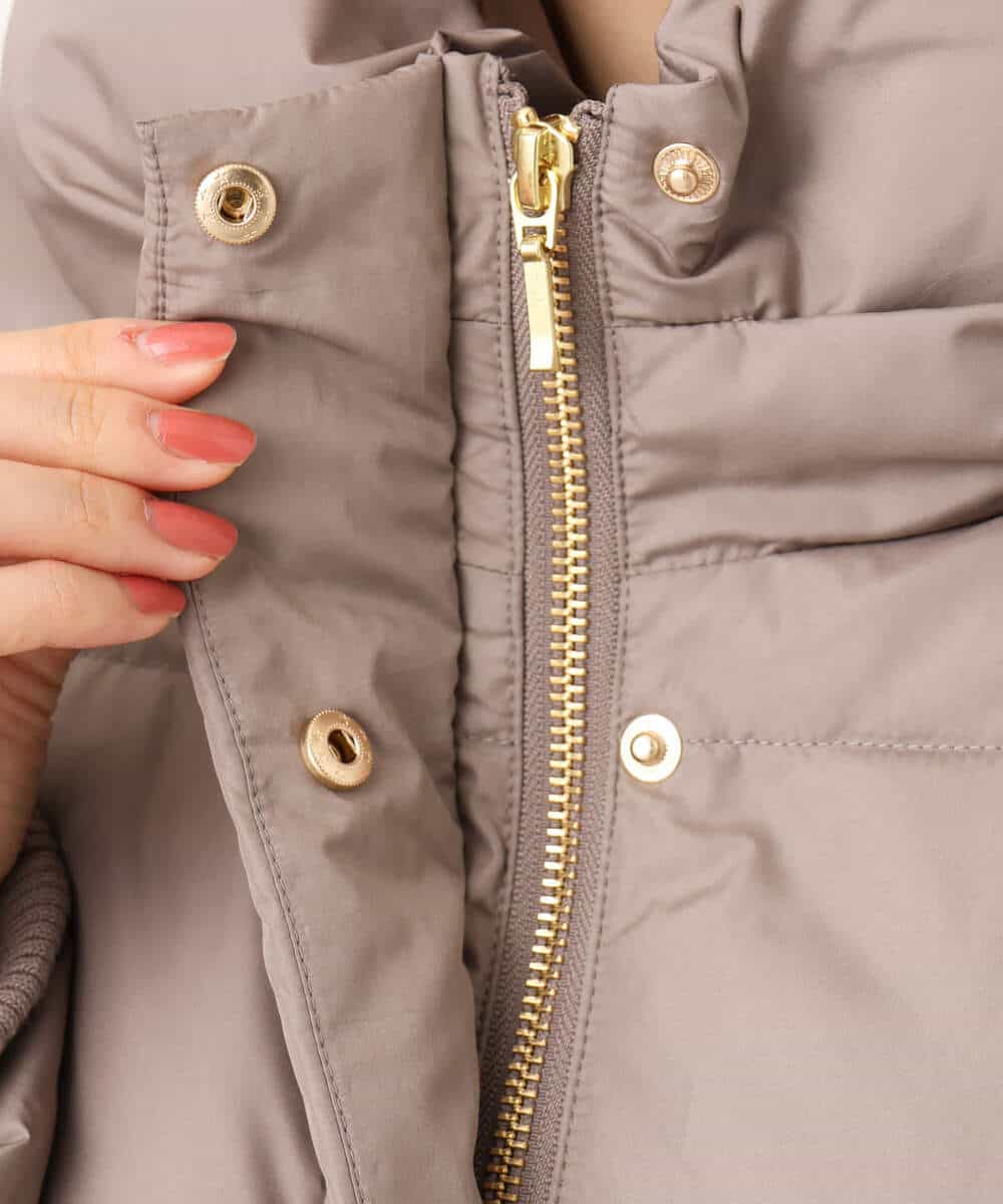 FKVAD52310 MK MICHEL KLEIN(MK ミッシェルクラン) ベーシックタフタ ミドルダウンコート/撥水加工 モカ