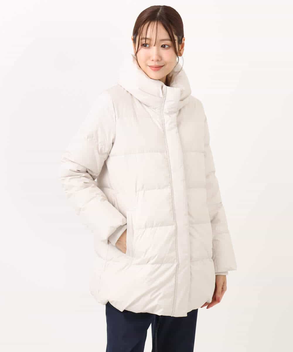 FKVAD52310 MK MICHEL KLEIN(MK ミッシェルクラン) ベーシックタフタ ミドルダウンコート/撥水加工 モカ