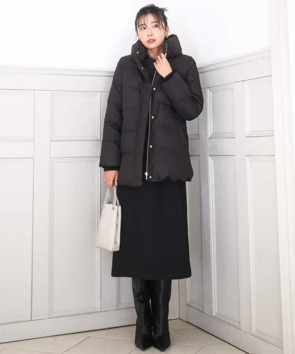 FKVAD52310 MK MICHEL KLEIN(MK ミッシェルクラン) ベーシックタフタ ミドルダウンコート/撥水加工 モカ