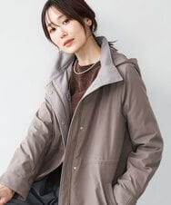 FKVAG42380 MK MICHEL KLEIN(MK ミッシェルクラン) [撥水/リサイクルダウン]ダウンライナー付きフーデットコート ベージュ