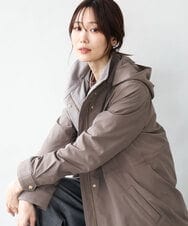 FKVAG42380 MK MICHEL KLEIN(MK ミッシェルクラン) [撥水/リサイクルダウン]ダウンライナー付きフーデットコート ベージュ