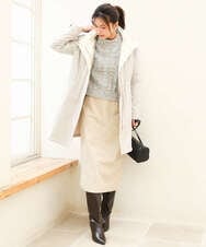 FKVAG42380 MK MICHEL KLEIN(MK ミッシェルクラン) [撥水/リサイクルダウン]ダウンライナー付きフーデットコート ベージュ