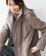 FKVAG42380 MK MICHEL KLEIN(MK ミッシェルクラン) [撥水/リサイクルダウン]ダウンライナー付きフーデットコート モカ