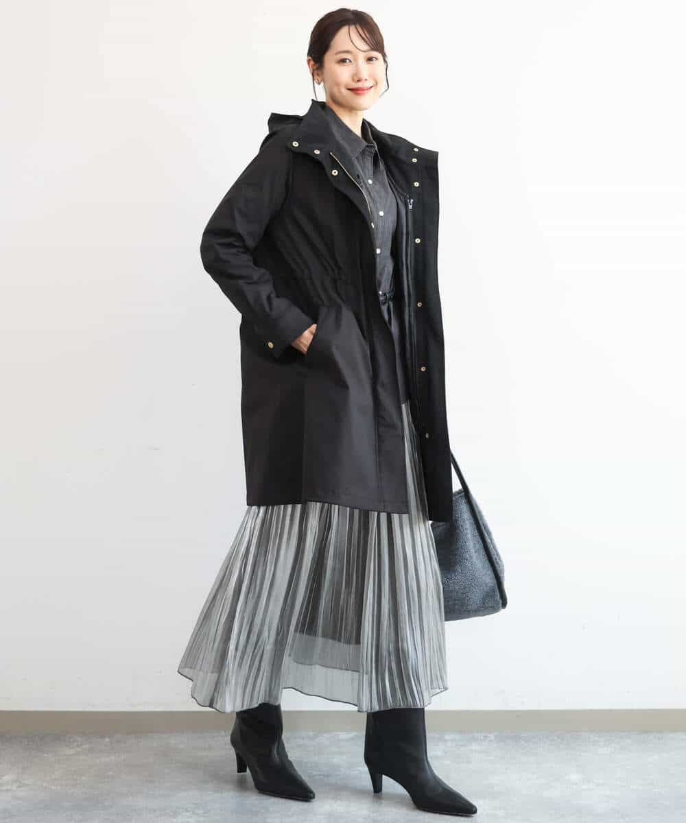 FKVAG42380 MK MICHEL KLEIN(MK ミッシェルクラン) [撥水加工]ダウンライナー付きフーデットコート ベージュ