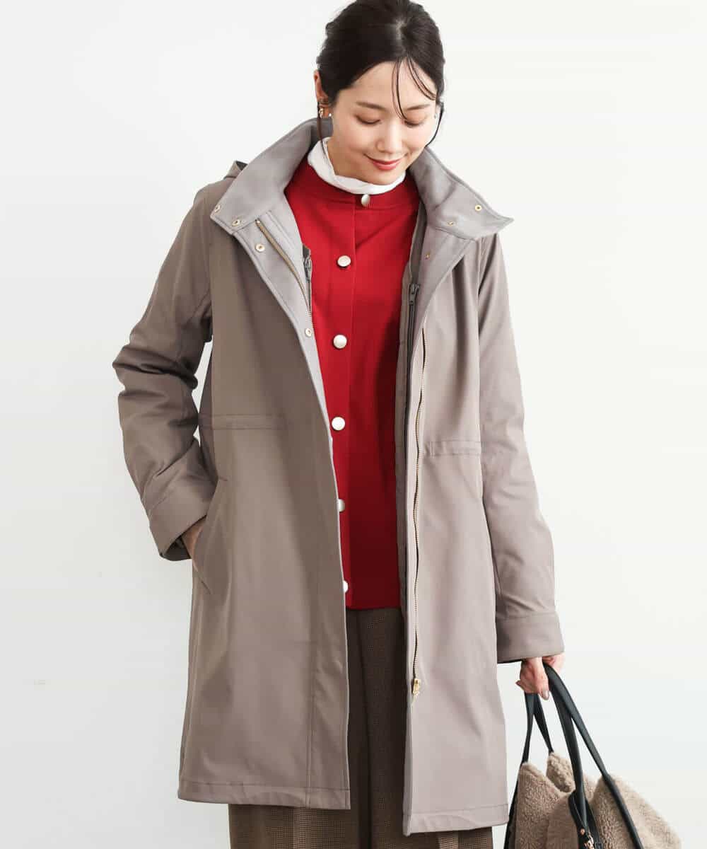 FKVAG42380 MK MICHEL KLEIN(MK ミッシェルクラン) [撥水加工]ダウンライナー付きフーデットコート ベージュ