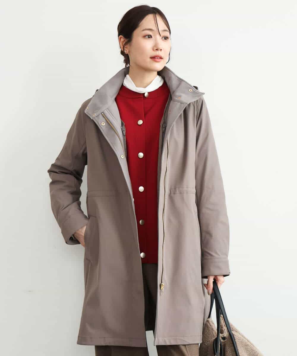 FKVAG42380 MK MICHEL KLEIN(MK ミッシェルクラン) [撥水加工]ダウンライナー付きフーデットコート ベージュ