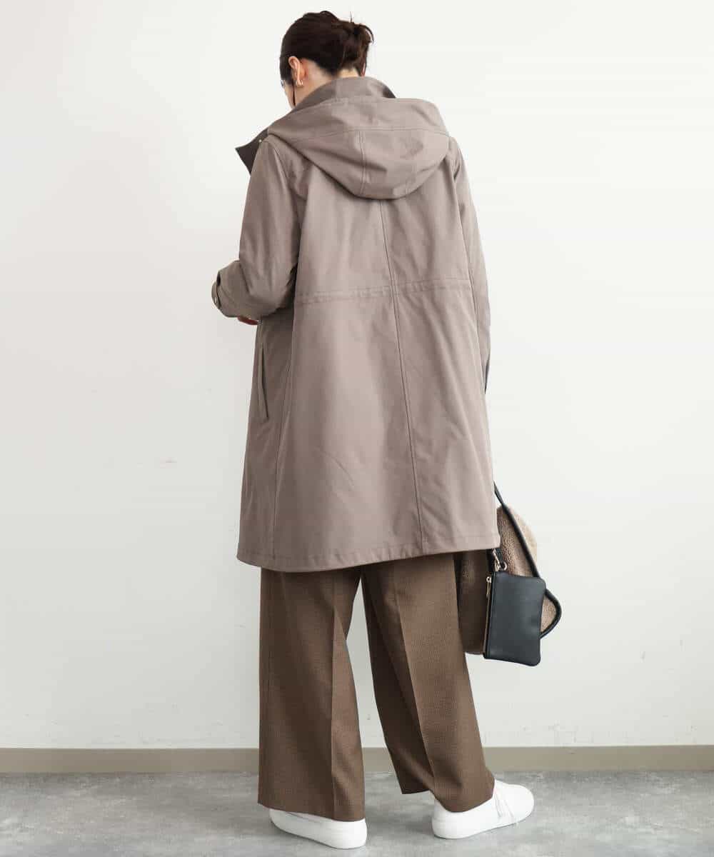 FKVAG42380 MK MICHEL KLEIN(MK ミッシェルクラン) [撥水加工]ダウンライナー付きフーデットコート ベージュ