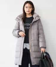 FKVAG50370 MK MICHEL KLEIN(MK ミッシェルクラン) [撥水/リサイクルダウン]ベーシックタフタロングダウンコート アイボリー