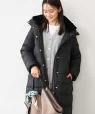 FKVAG50370 MK MICHEL KLEIN(MK ミッシェルクラン) [撥水/リサイクルダウン]ベーシックタフタロングダウンコート アイボリー