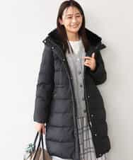FKVAG50370 MK MICHEL KLEIN(MK ミッシェルクラン) [撥水/リサイクルダウン]ベーシックタフタロングダウンコート アイボリー