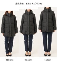 FKVAG52340 MK MICHEL KLEIN(MK ミッシェルクラン) [撥水/リサイクルダウン]ベーシックタフタミドルダウンコート ネイビー