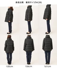 FKVAG52340 MK MICHEL KLEIN(MK ミッシェルクラン) [撥水/リサイクルダウン]ベーシックタフタミドルダウンコート ネイビー