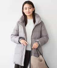 FKVAG52340 MK MICHEL KLEIN(MK ミッシェルクラン) [撥水/リサイクルダウン]ベーシックタフタミドルダウンコート ネイビー