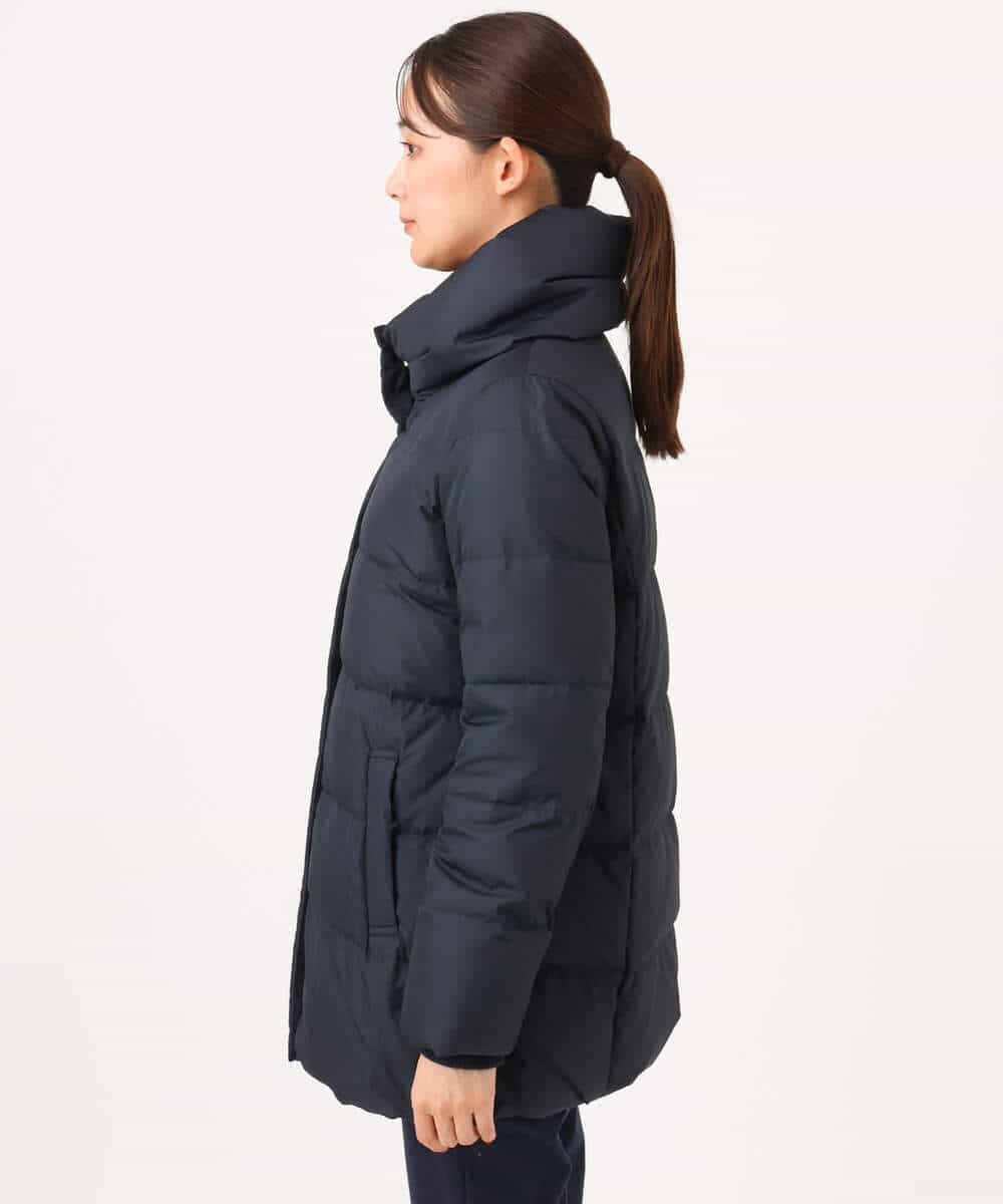 FKVAG52340 MK MICHEL KLEIN(MK ミッシェルクラン) [撥水/リサイクルダウン]ベーシックタフタミドルダウンコート ネイビー