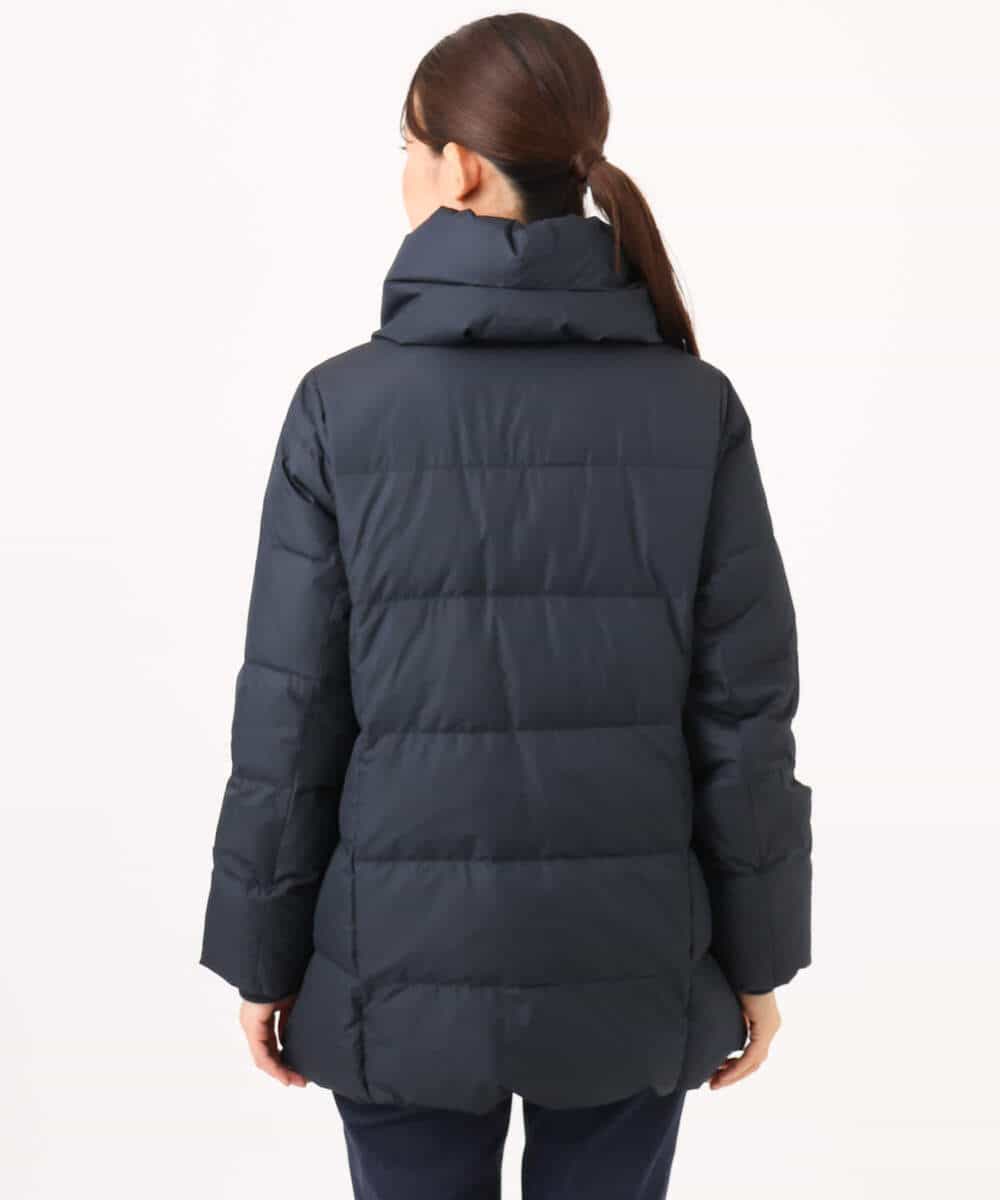 FKVAG52340 MK MICHEL KLEIN(MK ミッシェルクラン) [撥水/リサイクルダウン]ベーシックタフタミドルダウンコート ネイビー