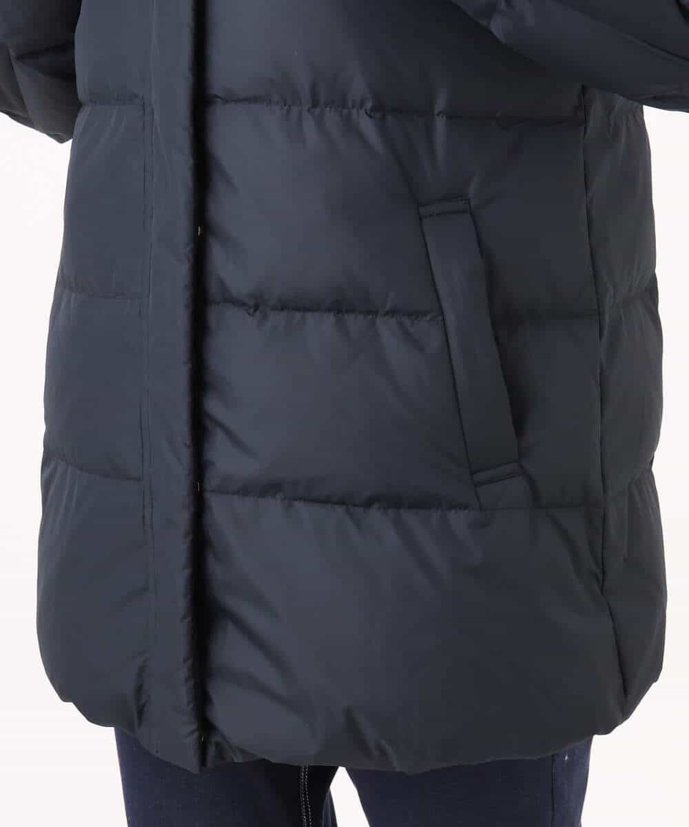 FKVAG52340 MK MICHEL KLEIN(MK ミッシェルクラン) [撥水/リサイクルダウン]ベーシックタフタミドルダウンコート ネイビー