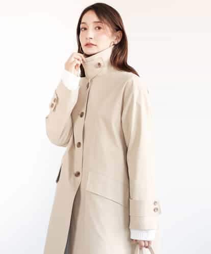 FKVFA01270 MK MICHEL KLEIN ミドル丈ステンカラーコート/洗える