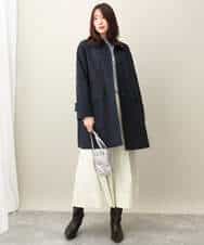 FKVFA01270 MK MICHEL KLEIN(MK ミッシェルクラン) ミドル丈ステンカラーコート/洗える ベージュ