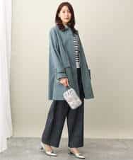 FKVFA01270 MK MICHEL KLEIN(MK ミッシェルクラン) ミドル丈ステンカラーコート/洗える ベージュ