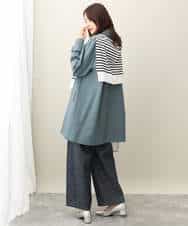 FKVFA01270 MK MICHEL KLEIN(MK ミッシェルクラン) ミドル丈ステンカラーコート/洗える ベージュ