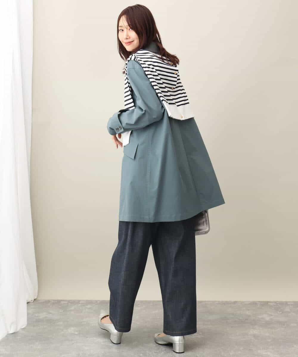 FKVFA01270 MK MICHEL KLEIN(MK ミッシェルクラン) ミドル丈ステンカラーコート/洗える ベージュ