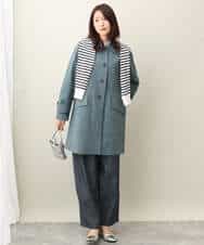 FKVFA01270 MK MICHEL KLEIN(MK ミッシェルクラン) ミドル丈ステンカラーコート/洗える ベージュ