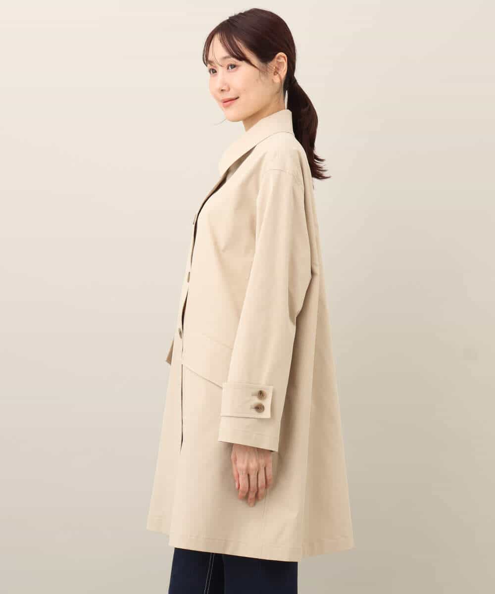 FKVFA01270 MK MICHEL KLEIN(MK ミッシェルクラン) ミドル丈ステンカラーコート/洗える ベージュ