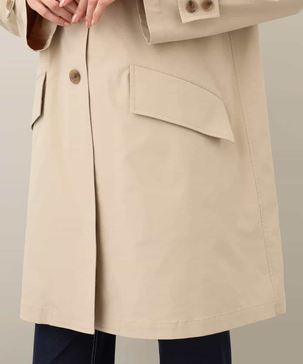 FKVFA01270 MK MICHEL KLEIN(MK ミッシェルクラン) ミドル丈ステンカラーコート/洗える ベージュ