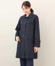FKVFA01270 MK MICHEL KLEIN(MK ミッシェルクラン) ミドル丈ステンカラーコート/洗える ベージュ