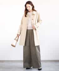 FKVFA01270 MK MICHEL KLEIN(MK ミッシェルクラン) ミドル丈ステンカラーコート/洗える ベージュ