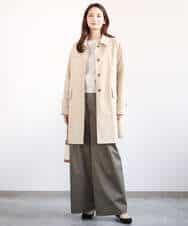 FKVFA01270 MK MICHEL KLEIN(MK ミッシェルクラン) ミドル丈ステンカラーコート/洗える ベージュ