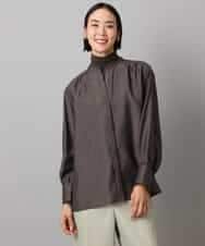 FMBAD10260 MICHEL KLEIN(ミッシェルクラン) シアーAラインブラウス ブラウン