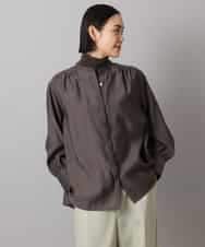 FMBAD10260 MICHEL KLEIN(ミッシェルクラン) シアーAラインブラウス ブラウン