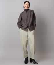 FMBAD10260 MICHEL KLEIN(ミッシェルクラン) シアーAラインブラウス ブラウン