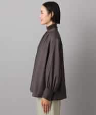 FMBAD10260 MICHEL KLEIN(ミッシェルクラン) シアーAラインブラウス ブラウン