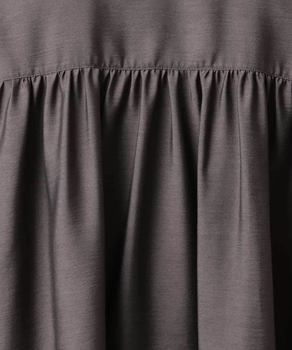 FMBAD10260 MICHEL KLEIN(ミッシェルクラン) シアーAラインブラウス ブラウン