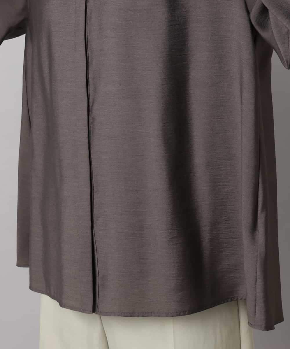 FMBAD10260 MICHEL KLEIN(ミッシェルクラン) シアーAラインブラウス ブラウン