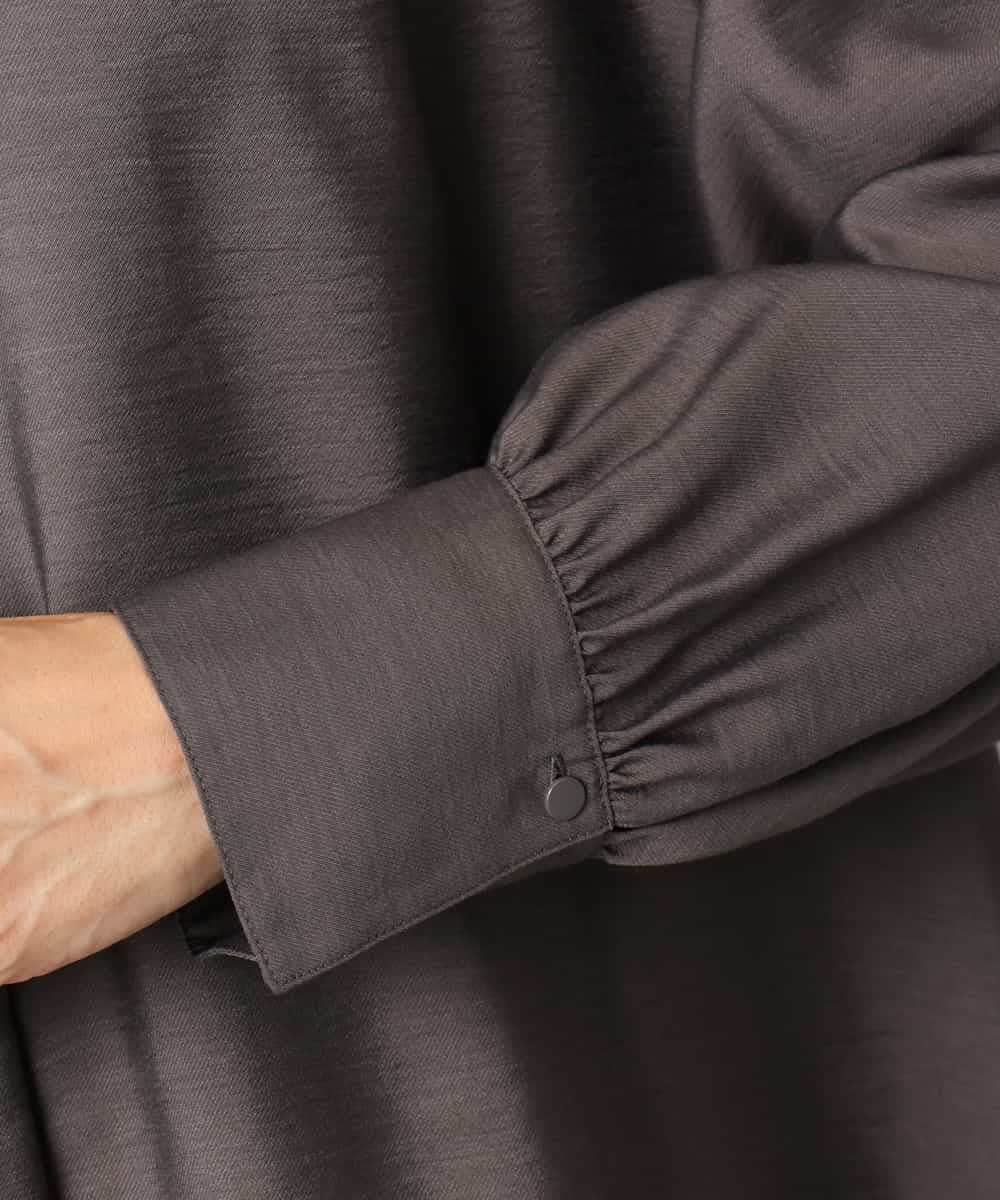 FMBAD10260 MICHEL KLEIN(ミッシェルクラン) シアーAラインブラウス ブラウン