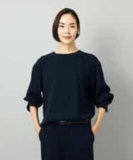 FMBAD25230 MICHEL KLEIN(ミッシェルクラン) [セットアップ対応]ノーカラーブラウス ネイビー