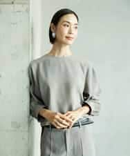 FMBAD25230 MICHEL KLEIN(ミッシェルクラン) [セットアップ対応]ノーカラーブラウス ネイビー