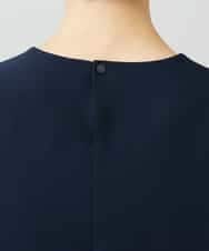 FMBAD25230 MICHEL KLEIN(ミッシェルクラン) [セットアップ対応]ノーカラーブラウス ネイビー