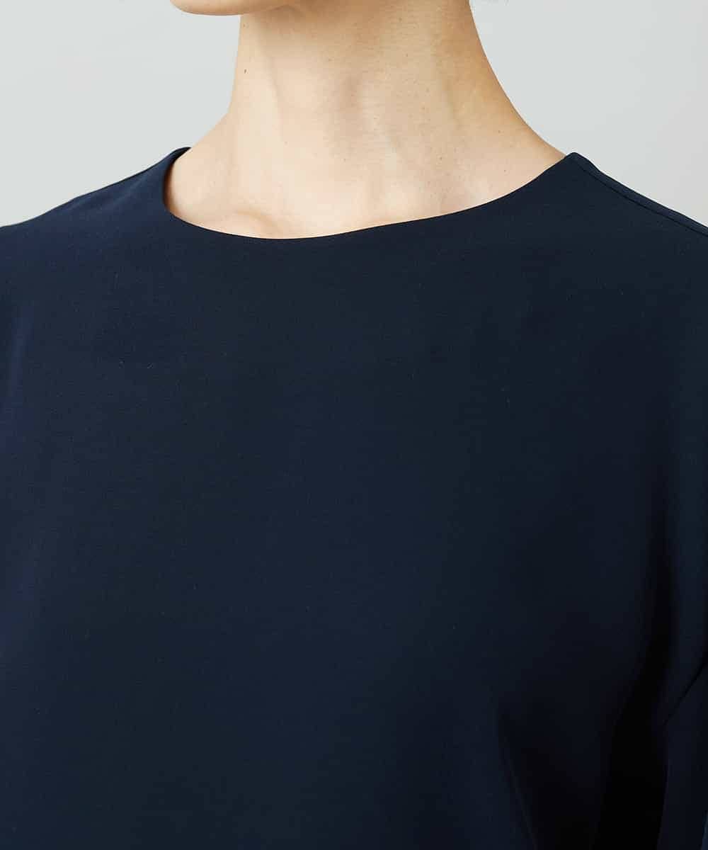 FMBAD25230 MICHEL KLEIN(ミッシェルクラン) [セットアップ対応]ノーカラーブラウス ネイビー
