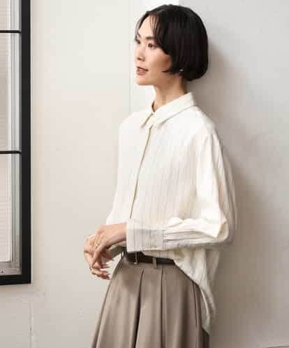 FMBAG01250 MICHEL KLEIN ヴィンテージライクストライプシャツ