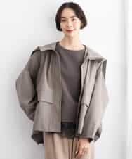 FMBAG02210 MICHEL KLEIN(ミッシェルクラン) [セットアップ対応]ダンボールニットフォルムプルオーバー チャコールブラウン