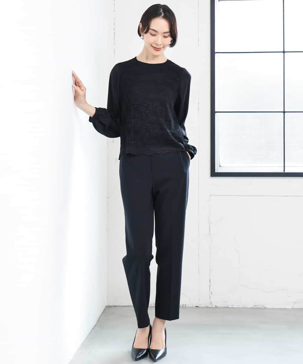 FMBAG04190 MICHEL KLEIN(ミッシェルクラン) フロントレースブラウス ベージュ