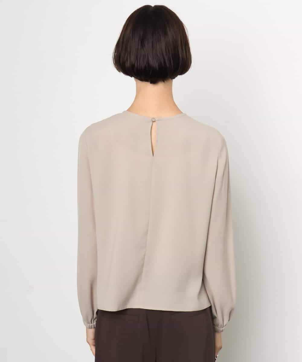 FMBAG04190 MICHEL KLEIN(ミッシェルクラン) フロントレースブラウス ベージュ