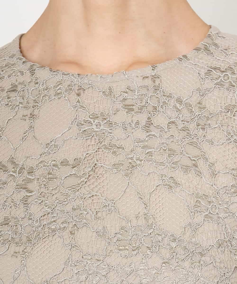 FMBAG04190 MICHEL KLEIN(ミッシェルクラン) フロントレースブラウス ベージュ
